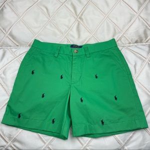 Girls Polo Ralph Lauren Green Pony Allover Short 12